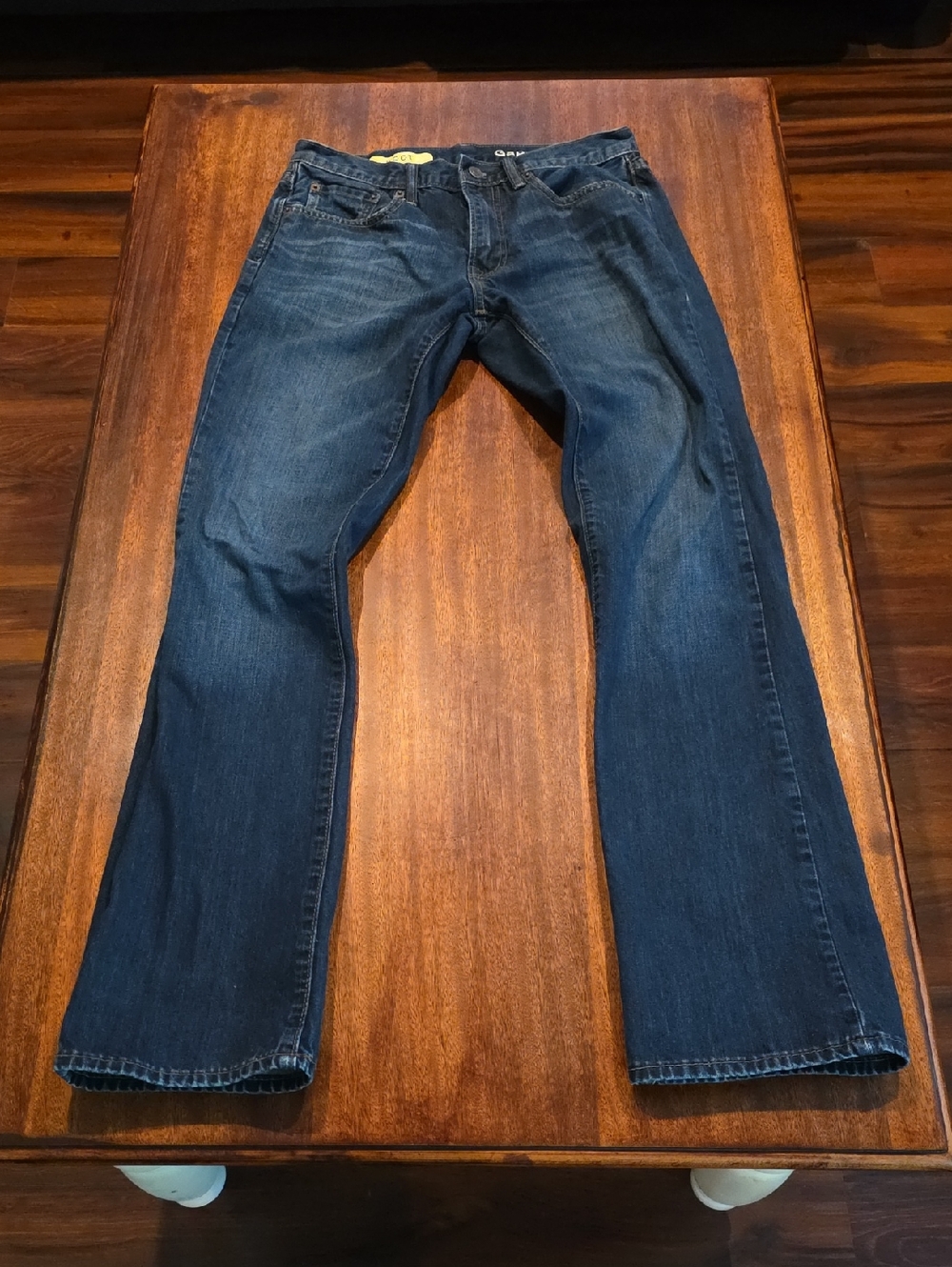 GAP Men's Bootcut Jeans in Dark Blue Denim